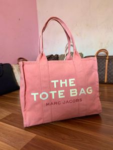 Marc Jacobs Large Canvas Tote Bag – Pink/Coral