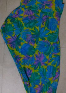 Vibrant Floral Print Dress Material