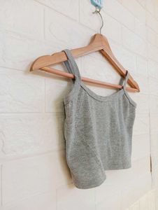 Gray Crop Top