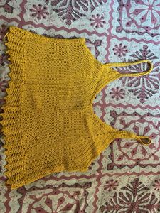 Crochet Camisole Top - Yellow
