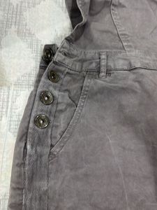 Women's Grey Cotton dungree