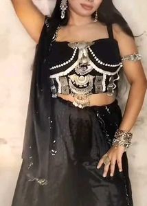 Elegant Black silver jewelery Choli