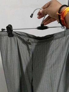 Classic Grey Striped Trousers