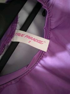 Purple Fitted Crop Top