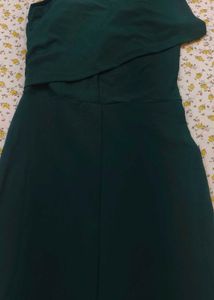 Elegant Emerald One-Shoulder Dress
