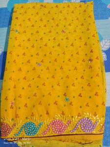 yellow saree for daily wear