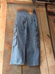 Blue Denim Cargo Jeans