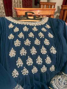 Elegant Embroidered Anarkal Single i Gown