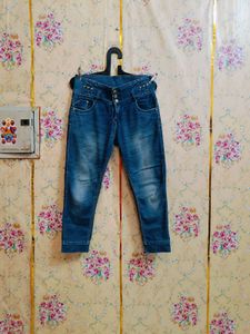 🇳🇿💫🎀Stylish High-Waisted Blue Denim Jeans