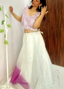 Stunning Lavender Cancan Indo western set 💜