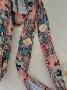 Floral print embellish lace
