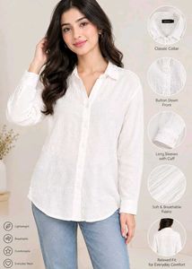 Classic White Button-Down Shirt