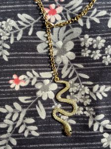 Gold Snake Pendant Necklace