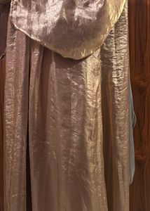 Elegant Metallic Rose Gold Gown
