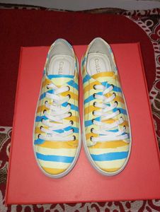 CLOG LONDON men's yellow &amp; turquoise blue