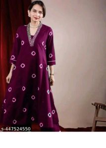 Elegant Purple Printed Kurta s zie