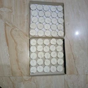 White Tealight Candle Set of 50 pcs