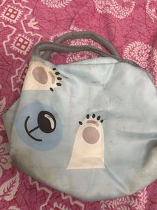 Cute Bear Blue Pouch Bag