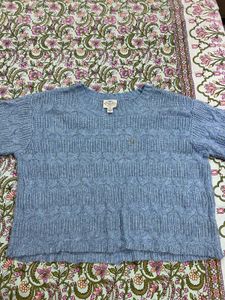 St. John’s Bay Blue Oversized Cable Knit Sweater M