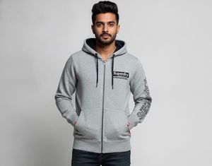 Superdry Grey Zip-Up Hoodie
