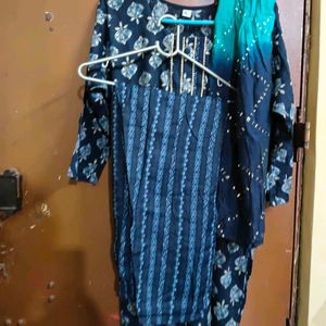Stylish Blue Kurta Set with Dupatta