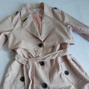 Imported  Baby pink Trench Coat 🎀🫧