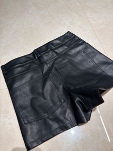 Black Faux Leather Mini Skirt