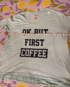 Cute Graphic Over Size Top