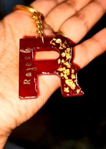 Custom Letter R Keychain