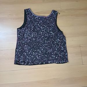 Heavy Pink Hand Sequin &amp; Fine Bead Work Party Top