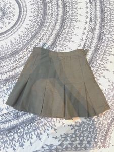 Brand new Grey- Brown Checkered Pleated Mini Skirt