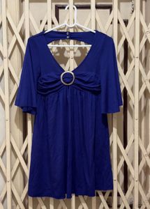 Royal Blue Off-Shoulder Mini Dress