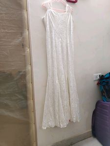 Imported White Gown Dress / Size 12