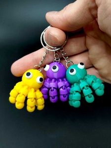 Flexi Funny Octopus Keychain