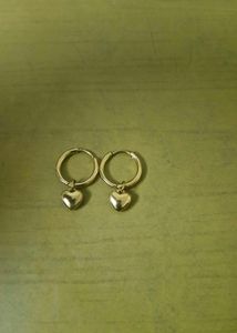 PALMONAS Gold Heart Hoop Earrings