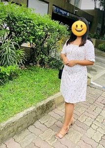 Floral Print Square Neck Dress