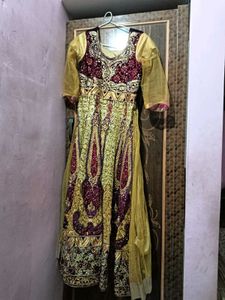 Multi Color Velvet Gown