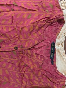 Pink Printed Kurta