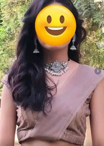 Szn brand New indian Oxidized Silver Jhumka &amp; Chok