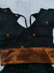 Elegant Black &amp; Copper Ethnic Skirt Set 4-5 years