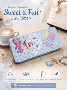 Sweet &amp; Fun Ladies Wallet Blue