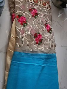 Floral Embroidered Unstitched Salwar Kameez