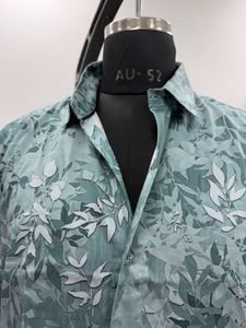 Men's Short Sleeve Leaf Print Shirt