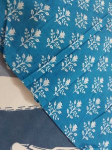 Beautiful 3 pcs Blue Floral Print Kurta set