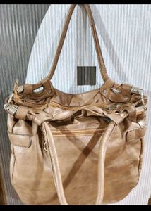 Chic Brown Leather Hobo Bag