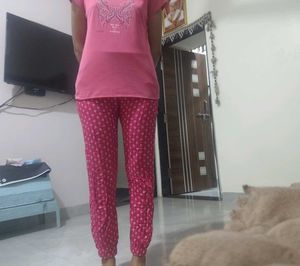 Vibrant Pink Printed Palazzo Pants
