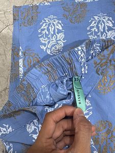 Blue Floral Kurta Set