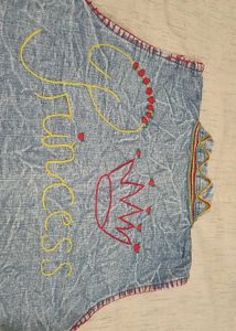 Trendy Embroidered Denim Vest