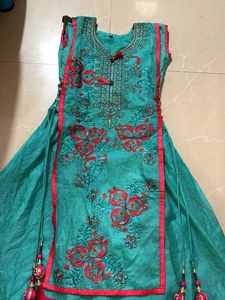 Beautiful Teal Embroidered gown