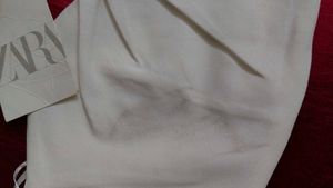 ZARA Off-Shoulder Long Sleeve Crop Top